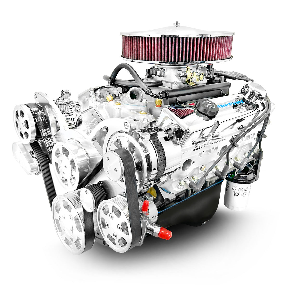 BluePrint BP38318MPFIK Chev SB 383 CI Stroker Crate Engine Dressed Longblock w/ EFI & Pulley Kit