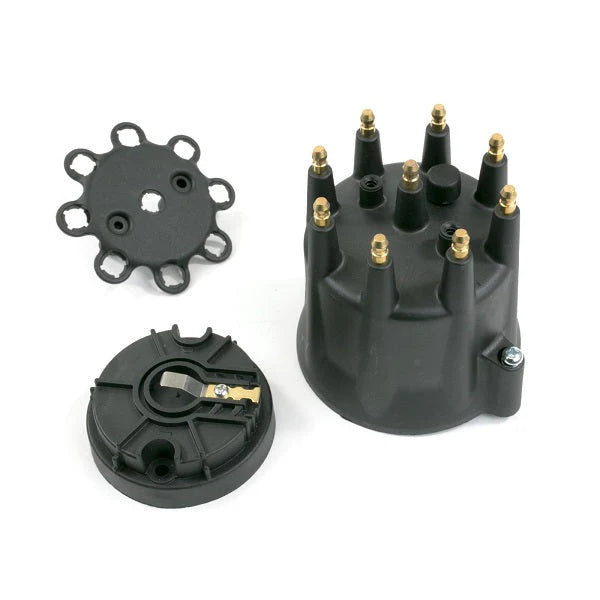 BluePrint BPP6973BK PRO BILLET READY TO RUN DISTRIBUTOR CAP & ROTOR KIT, MALE CAP, BLACK Distributor Cap & Rotor Kit
