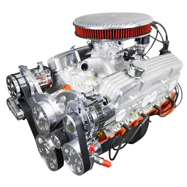 BluePrint BP38318CTFKV Chev SB 383 CI Stroker Crate Engine Dressed Longblock w/ Carb
