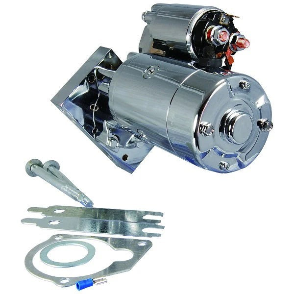 BluePrint BPP153168C STARTER, CHEVY SBBB, 3HP, 153 or 168 TOOTH FLYWHEEL, TILTON STYLE, CHROME Starter Motor