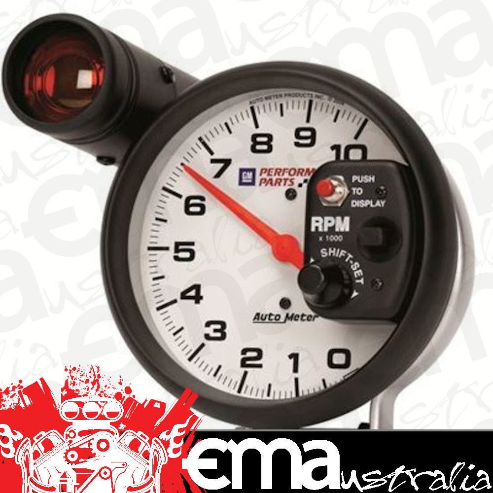 AutoMeter AU5899-00407 Tachometer Phantom Gm Performance Logo 0-10000 RPM 5 In. Analog Elecal with Shift Light