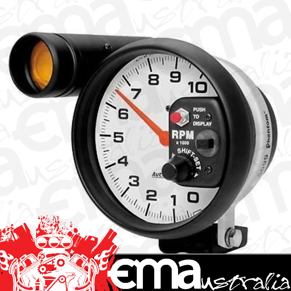 AutoMeter AU5899 Phantom 5" Pedestal Mount Tachometer 10000RPM W/Shift Light