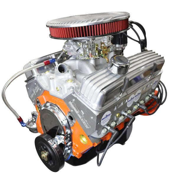 BluePrint BP38318CTCV Chev SB 383 CI Stroker Crate Engine Dressed Longblock w/ Carb
