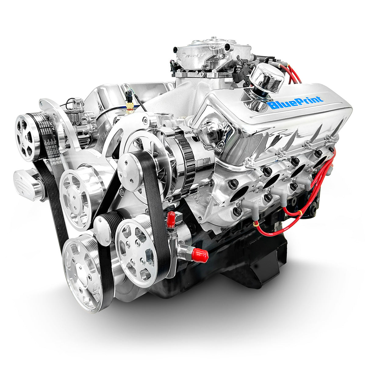 BluePrint BP454CTFK Chev BB 454 CI Crate Engine Dressed Longblock w/ EFI & Pulley Kit