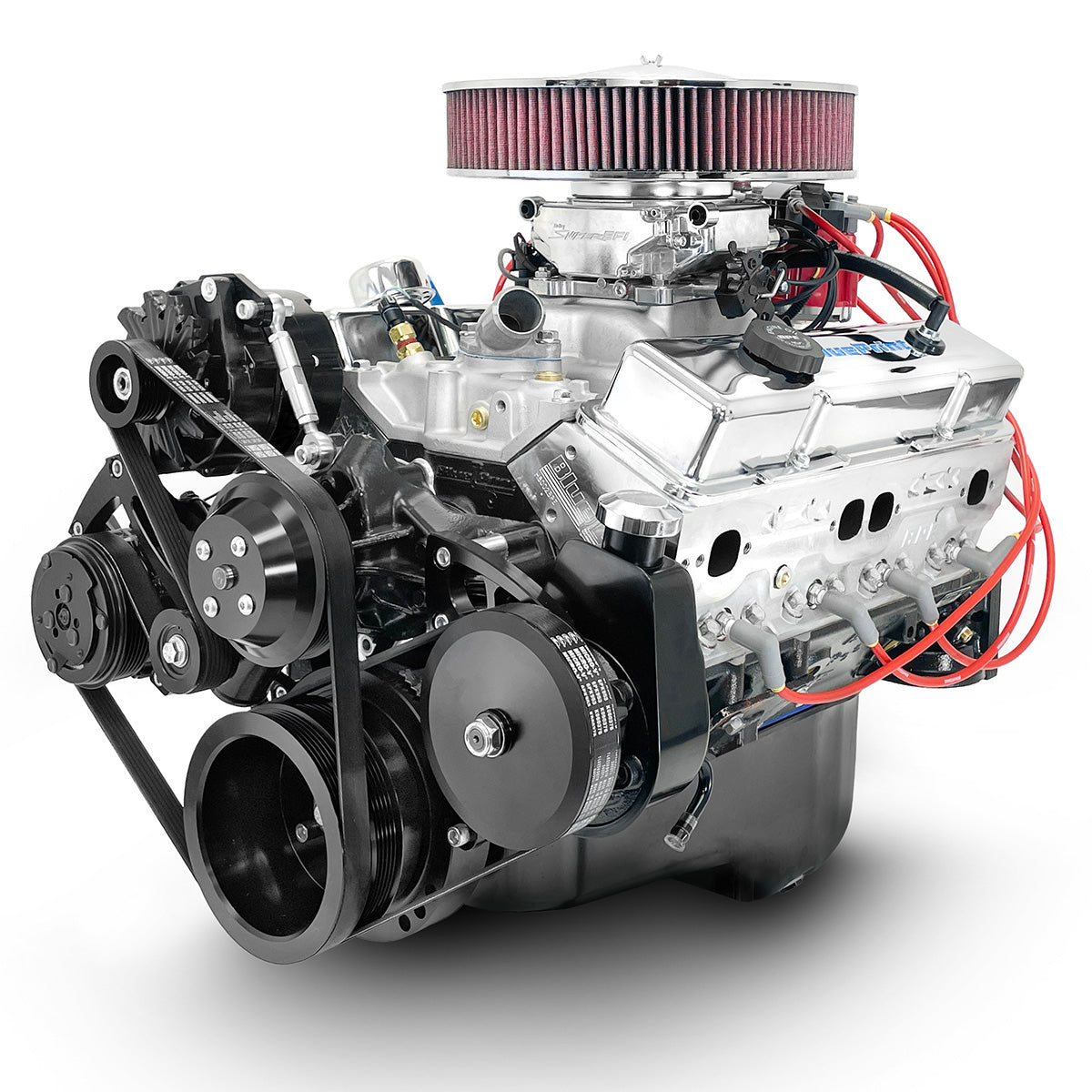 BluePrint BP38318CTFDK Chev SB 383 CI Stroker Crate Engine Dressed Longblock w/ EFI & Pulley Kit
