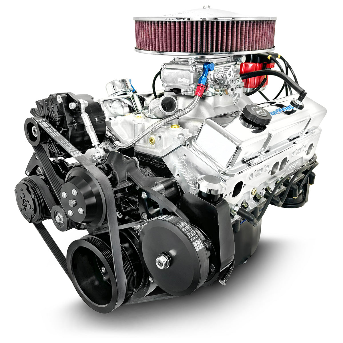 BluePrint BP350CTCK Chev SB 350 CI Crate Engine Dressed Longblock w/ Carb & Pulley Kit