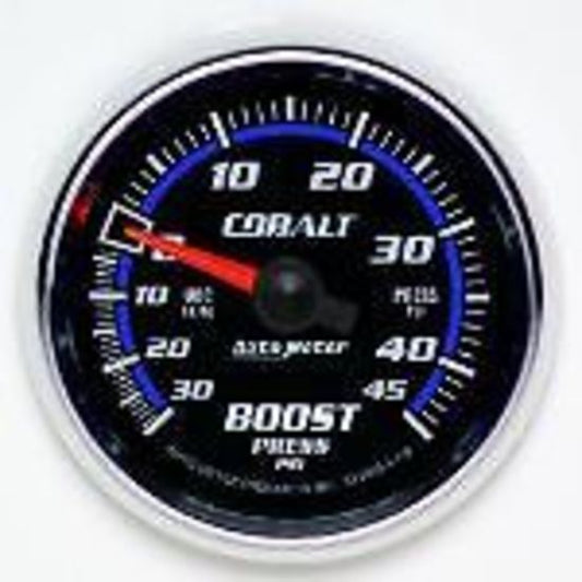 AutoMeter AU6108 Cobalt 2-1/16" Mech Boost Vaccum Gauge 30 In.Hg./45 PSI