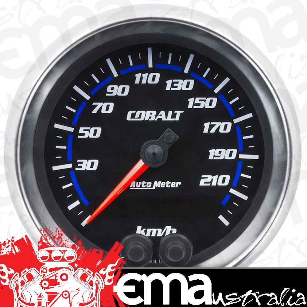 AutoMeter 6280-M 3-3/8" SPEEDO, 225 km/h, GPS, COBALT