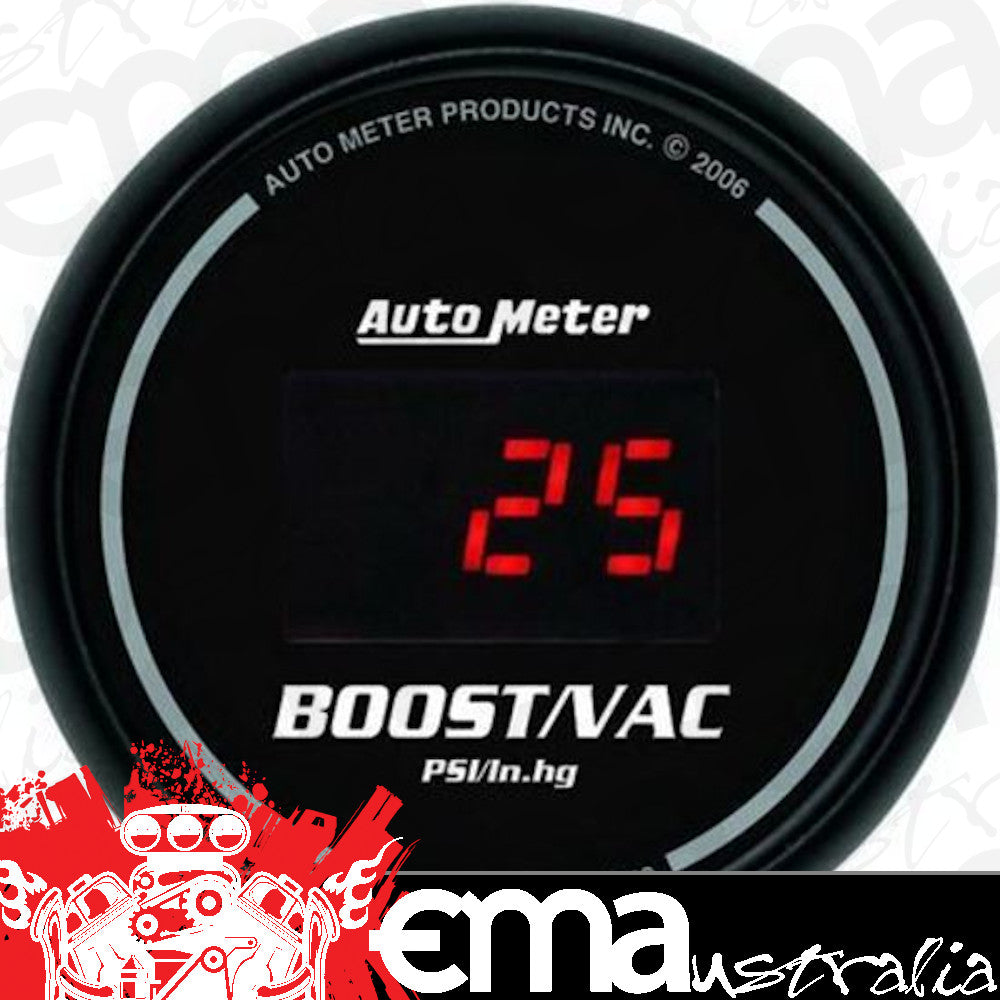 AutoMeter 6359 2-1/16" BOOST/VACUUM, 30 IN HG/30 PSI, SPORT-COMP DIGITAL