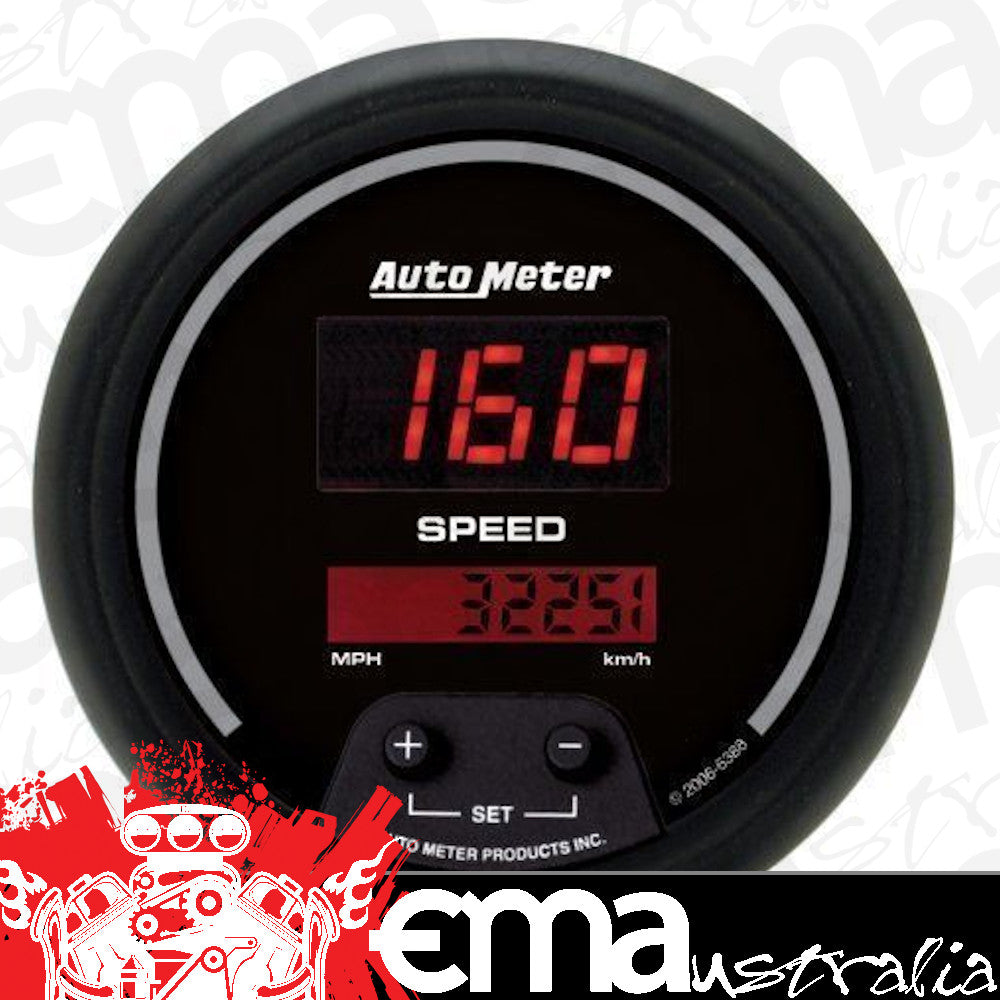 AutoMeter 6388 3-3/8" SPEEDOMETER, 260 MPH / 260 KM/H, SPORT-COMP DIGITAL