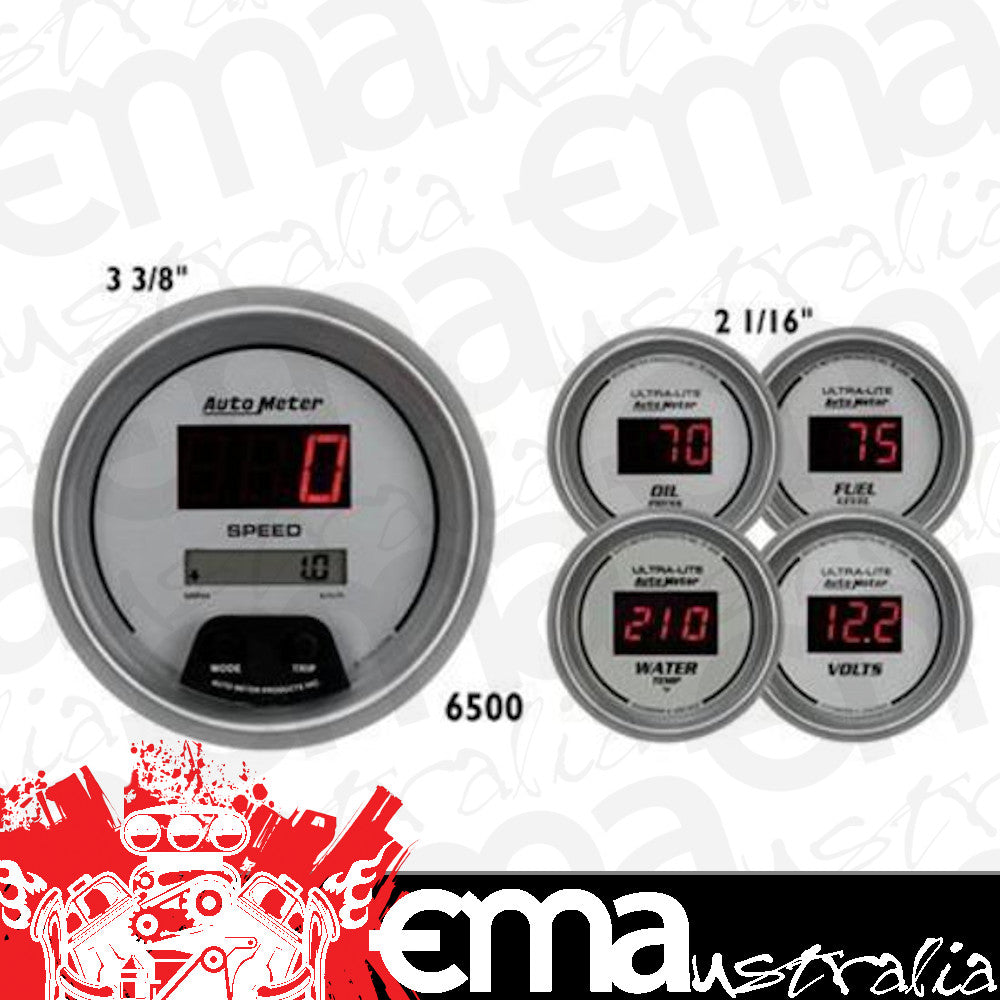 AutoMeter 6500 5 PC. GAUGE KIT, 3-3/8" & 2-1/16", ULTRA-LITE DIGITAL