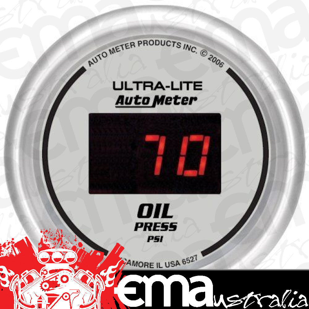 AutoMeter AU6527 Ultra-Lite Digital 2-1/16" Oil Pressure Gauge 0-100 PSI