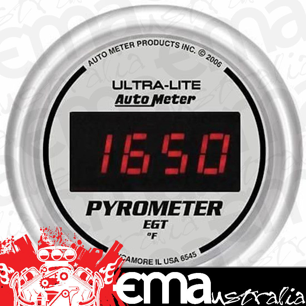 AutoMeter AU6545 Ultra-Lite Digital 2-1/16" Pyrometer Egt Gauge 0-2000¶øF