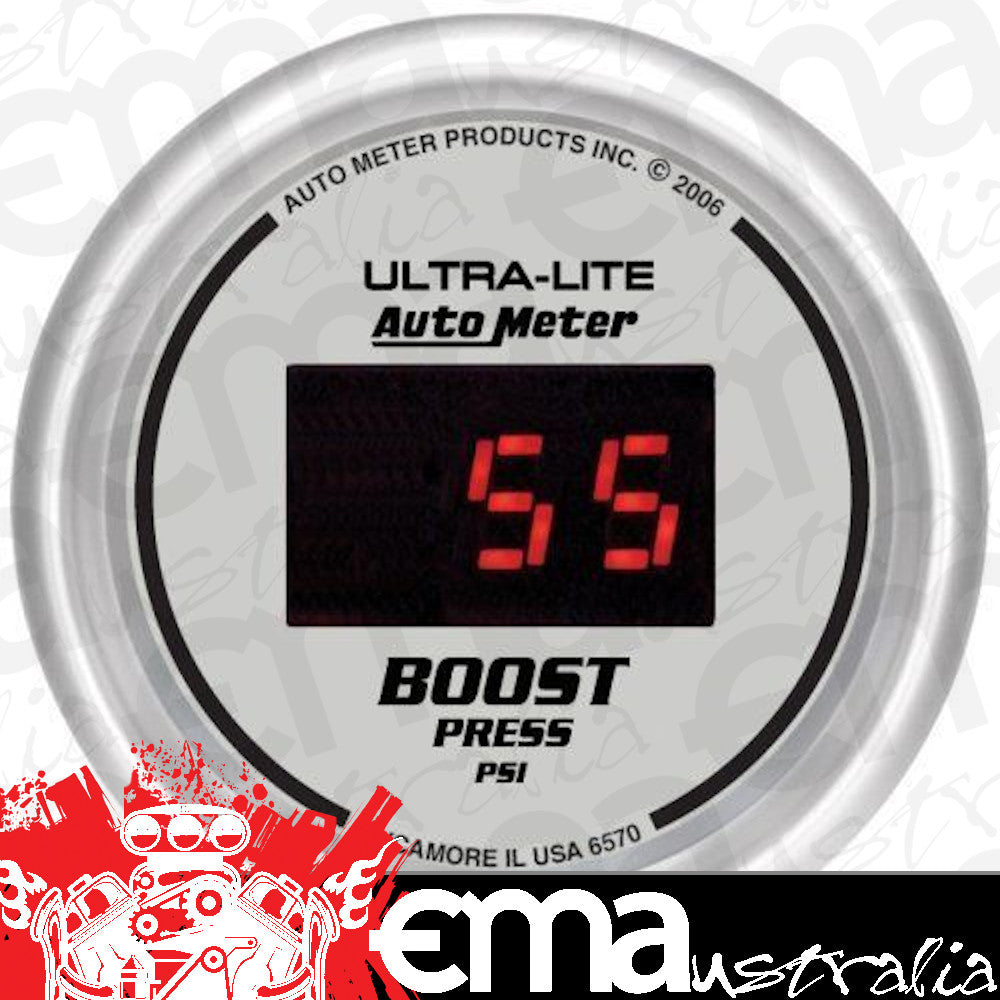 AutoMeter AU6570 Ultra-Lite Digital 2-1/16" Boost Pressure Gauge 0-60 PSI