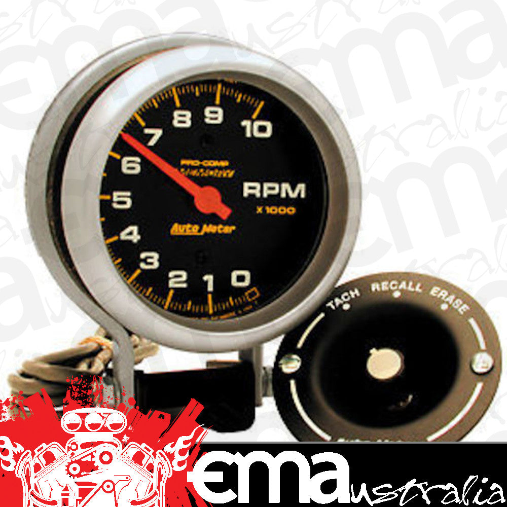 AutoMeter AU6601 Pro-Comp 3-3/4" Pedestal Mount Memory Tachometer 0-10000 RPM