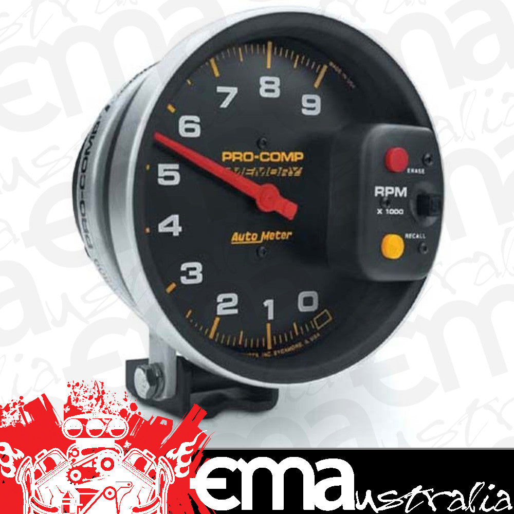AutoMeter AU6809 Pro-Comp 5" Elec Pedestal Mount Memory Tachometer 0-9000 RPM