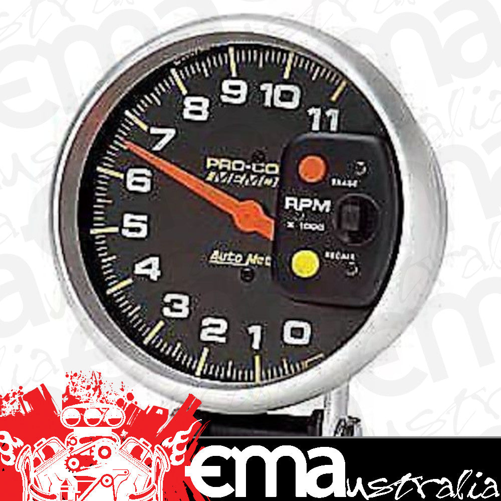 AutoMeter 6811 5" TACHOMETER, 0-11,000 RPM, PEDESTAL W/PEAK MEMORY, PRO-COMP