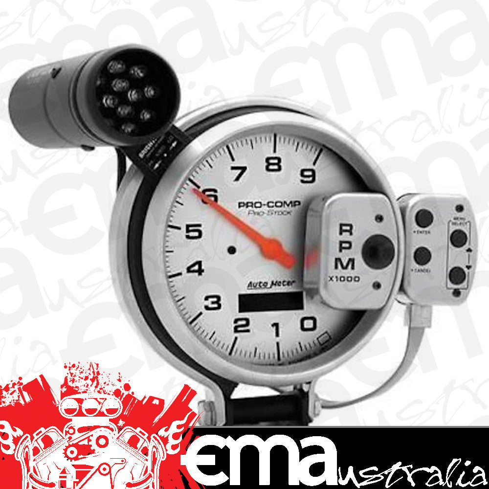 AutoMeter 6832 5" TACHOMETER, 0-9000 RPM, PRO-STOCK PEDESTAL W/SUPER LITE/PEAK MEM, ULTRA-LITE