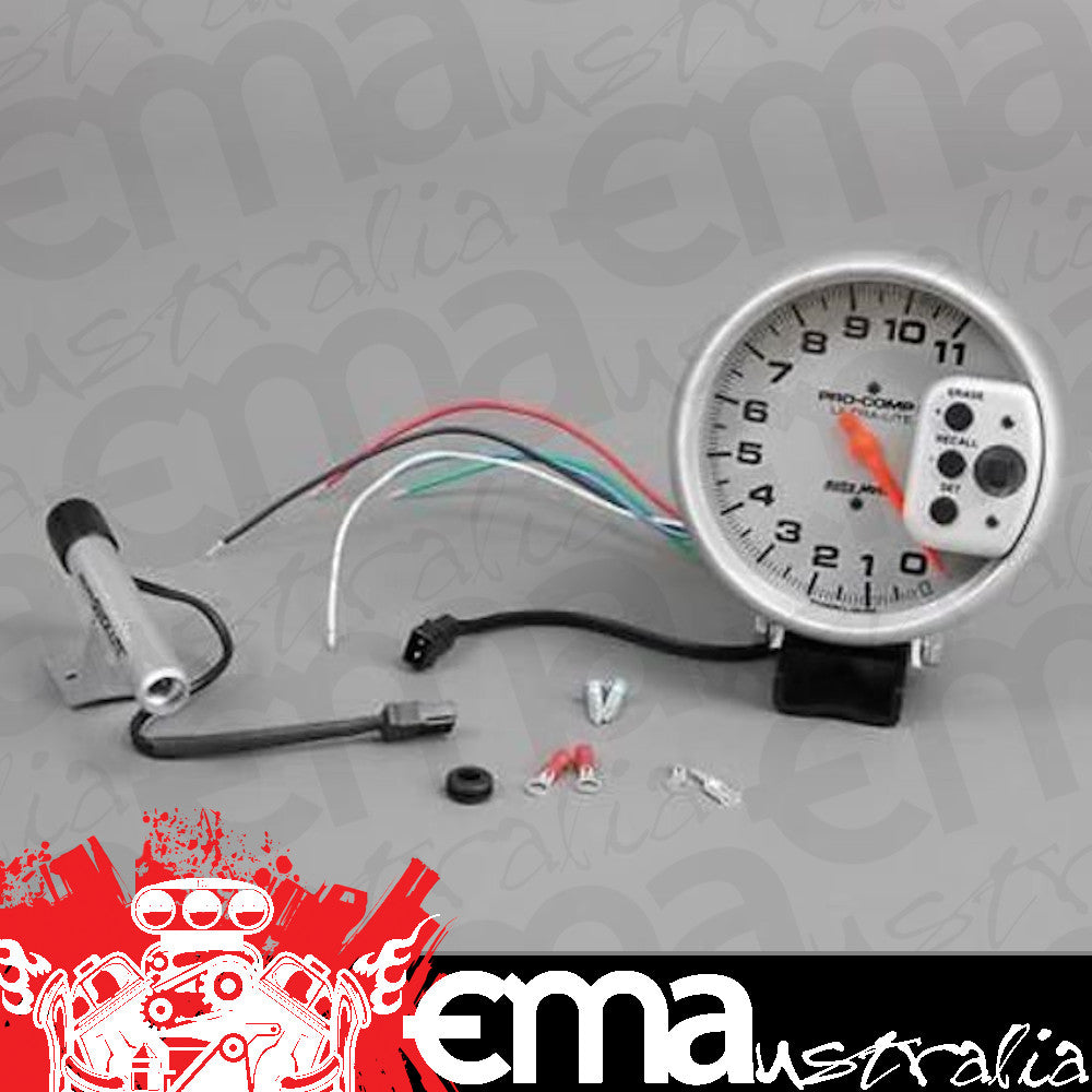 AutoMeter 6858 5" TACHOMETER, 0-11,000 RPM, PEDESTAL W/ QUICK LITE, W/PEAK MEMORY, ULTRA-LITE