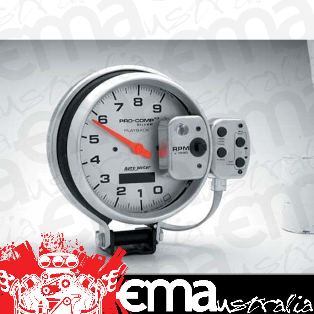 AutoMeter AU6864 Pro-Comp 5" Memory Playback Tachometer 0-9000RPM W/Shift Light