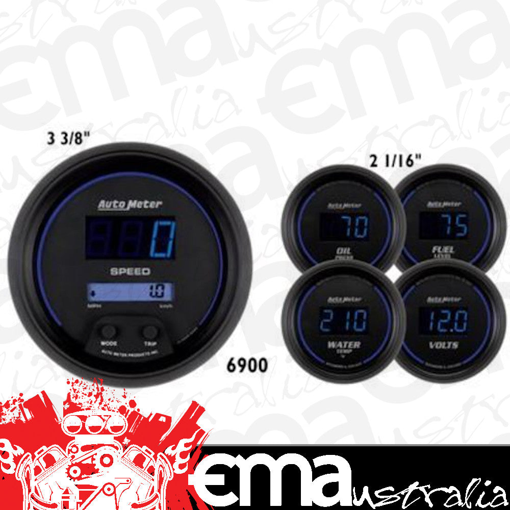 AutoMeter 6900 5 PC. GAUGE KIT, 3-3/8" & 2-1/16", COBALT DIGITAL