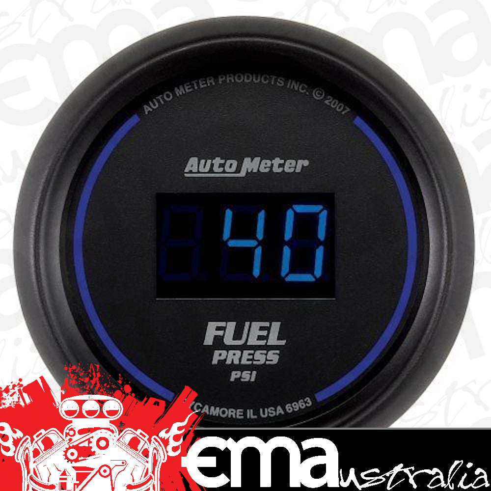 AutoMeter AU6963 Cobalt 2-1/16" Digital Fuel Pressure Gauge 0-100 PSI