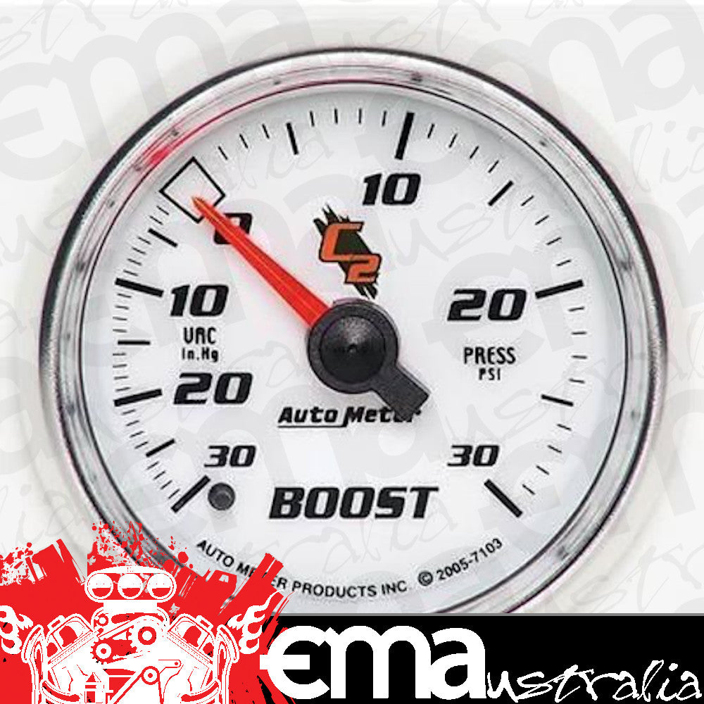AutoMeter AU7103 C2 2-1/16" Mech Boost Vacuum Gauge 30 In Hg/30 PSI