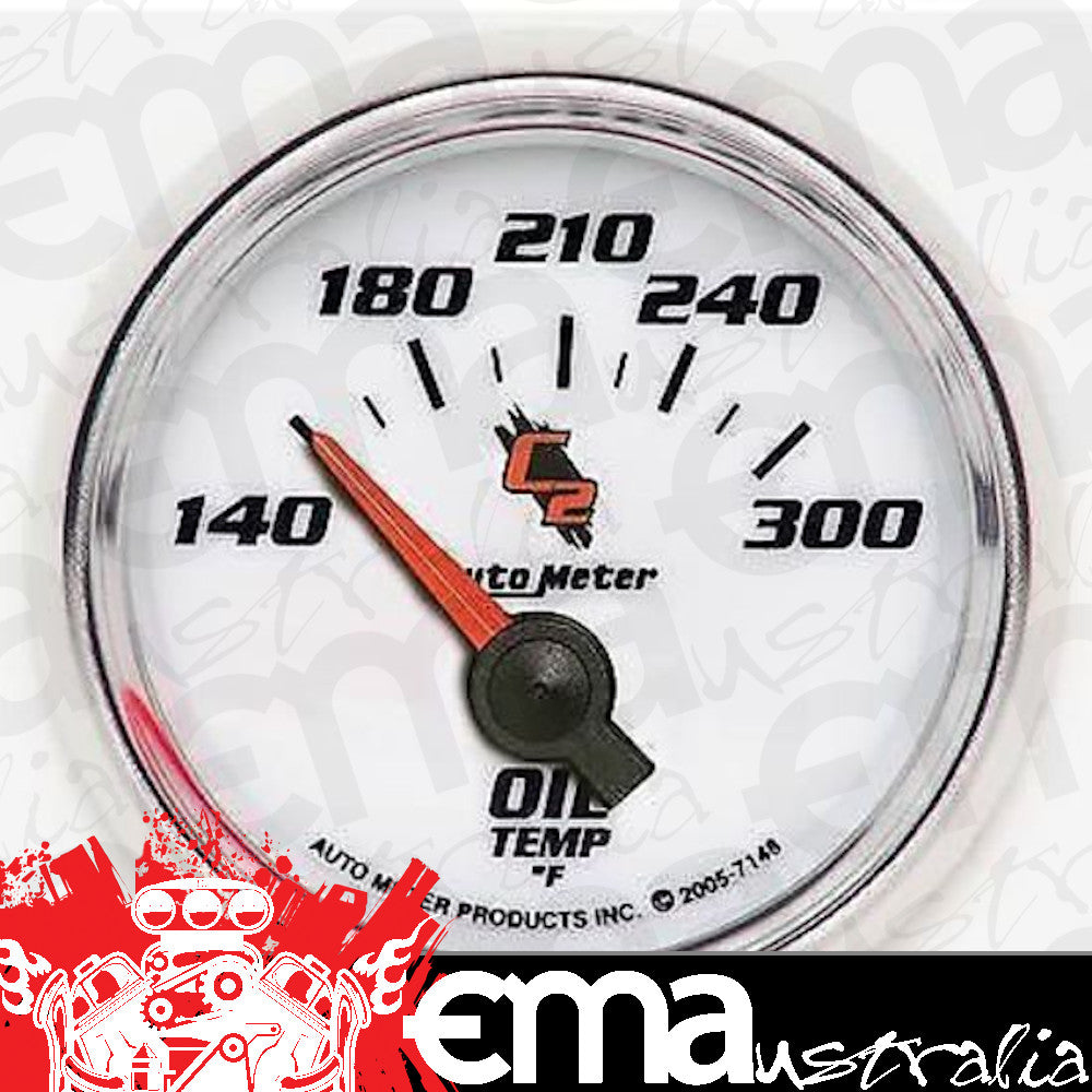 AutoMeter AU7148-1 C2 Oil Temp Gauge 2-1/6" 140-300 Au7148