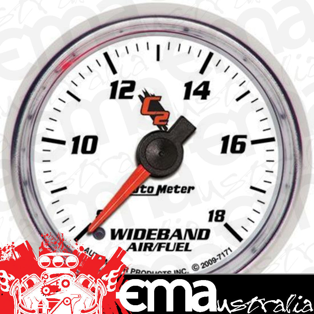 AutoMeter AU7171 C2 Air/Fuel Ratio Gauge C2 Wideband Air Fuel Ratio Kit 2-1/16" Analog 8-18 Full Sweep