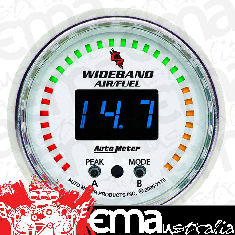 AutoMeter AU7178 C2 Air / Fuel Ratio Gauge 2-1/16" Digital Wideband Range: Afr Or Lambda