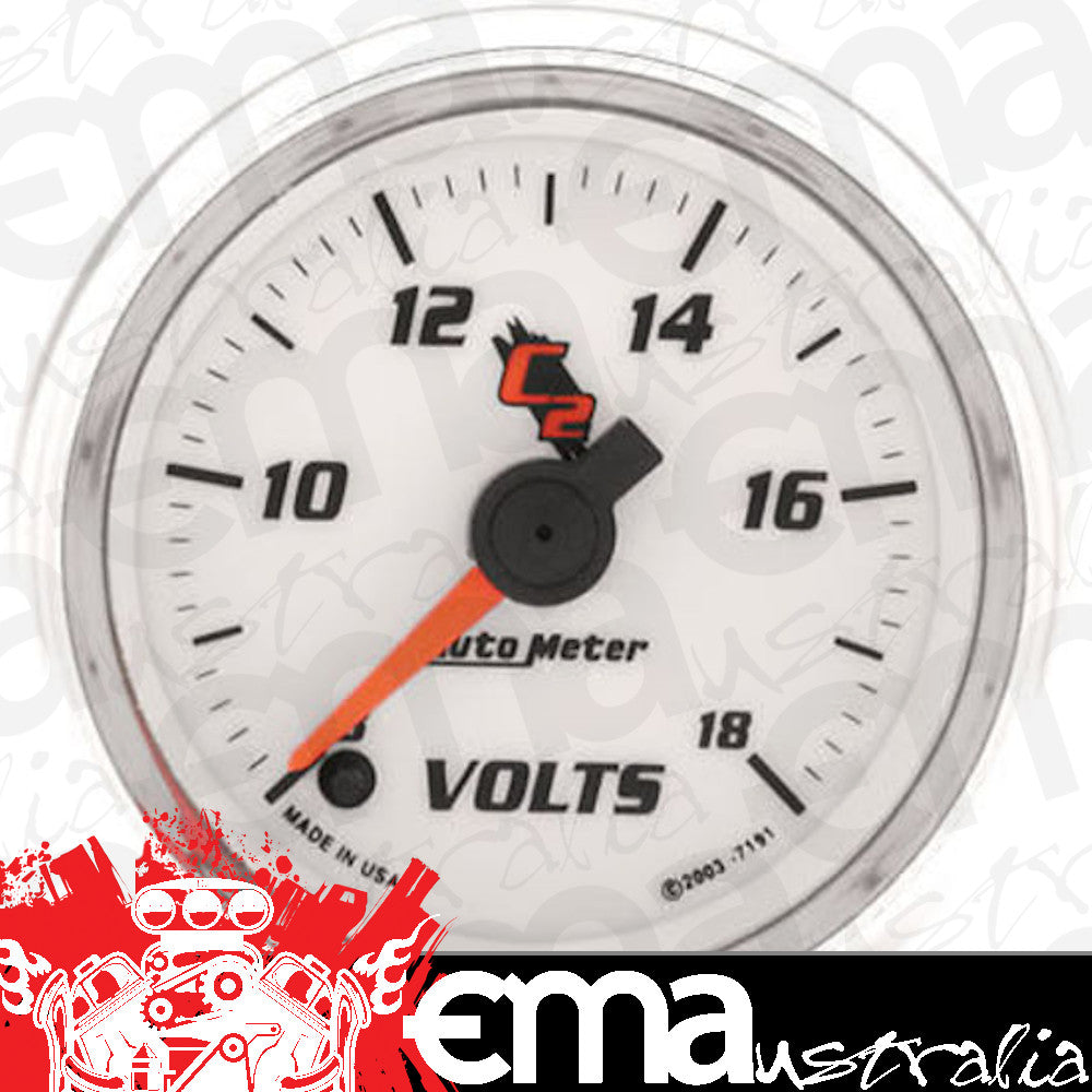 AutoMeter AU7191 C2 2-1/16" Elec Voltmeter Gauge 8-18 Volts
