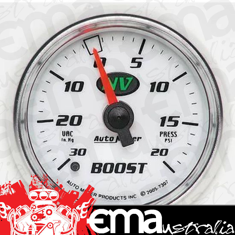 AutoMeter AU7307 NV 2-1/16" Mech Boost - Vacuum Gauge 30 In Hg/20 PSI