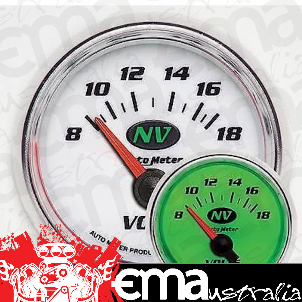 AutoMeter AU7392 NV 2-1/16" Elec Voltmeter Gauge 8-18 Volts