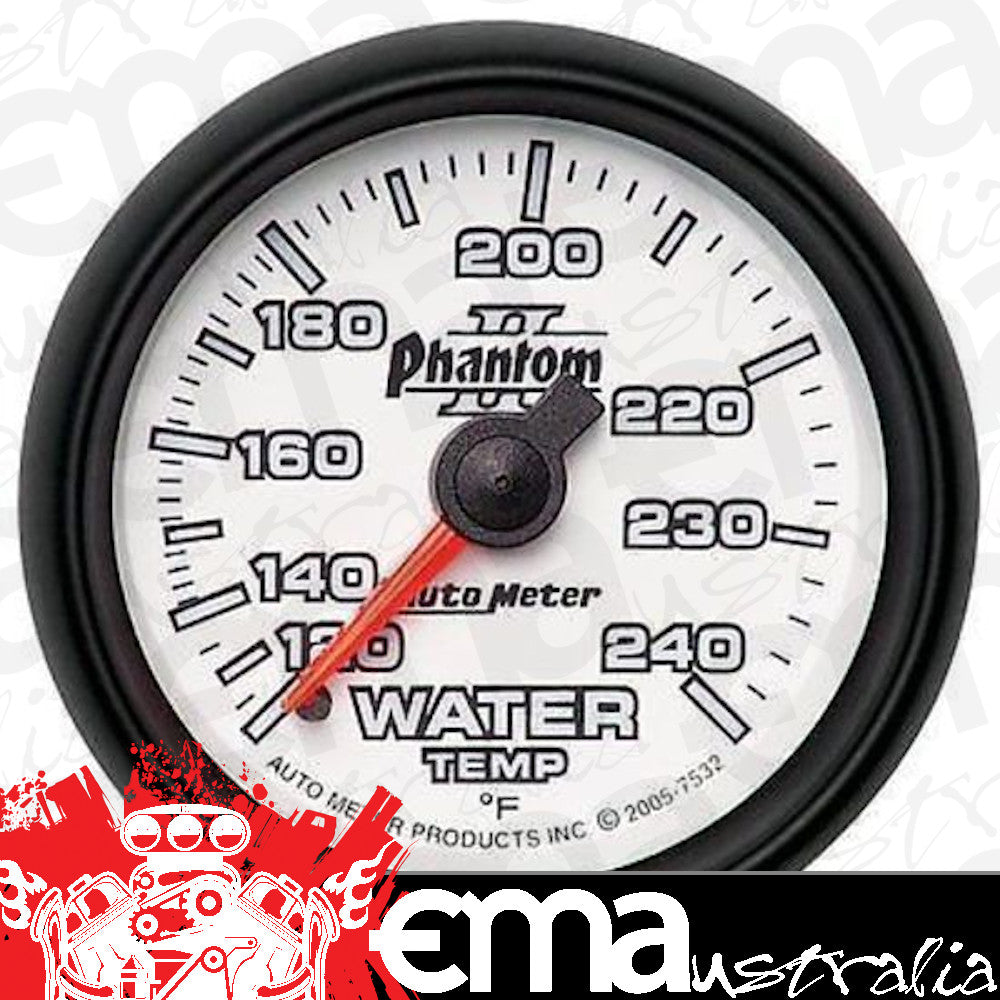 AutoMeter AU7532 Phantom II 2-1/16" Mech Water Temperature Gauge 120-240????F