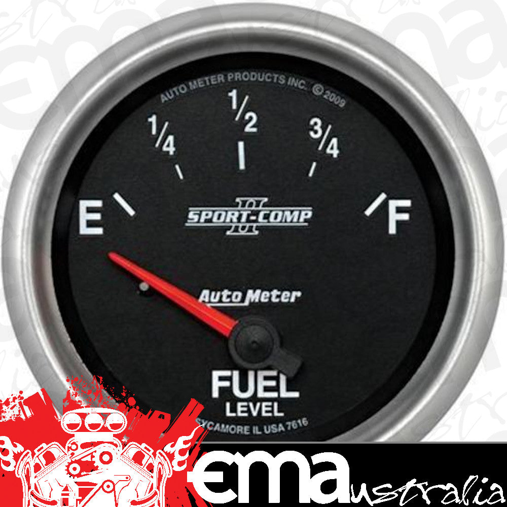 AutoMeter AU7616 Sport-Comp II Fuel Level Empty-Full 240/33 OHMS 2 5/8 In. Analog Elecal