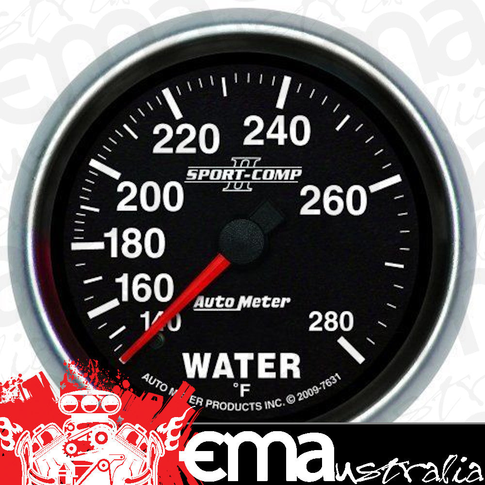 AutoMeter AU7631 Sport-Comp II 2-5/8" Mech Water Temperature Gauge 140-280¶øF