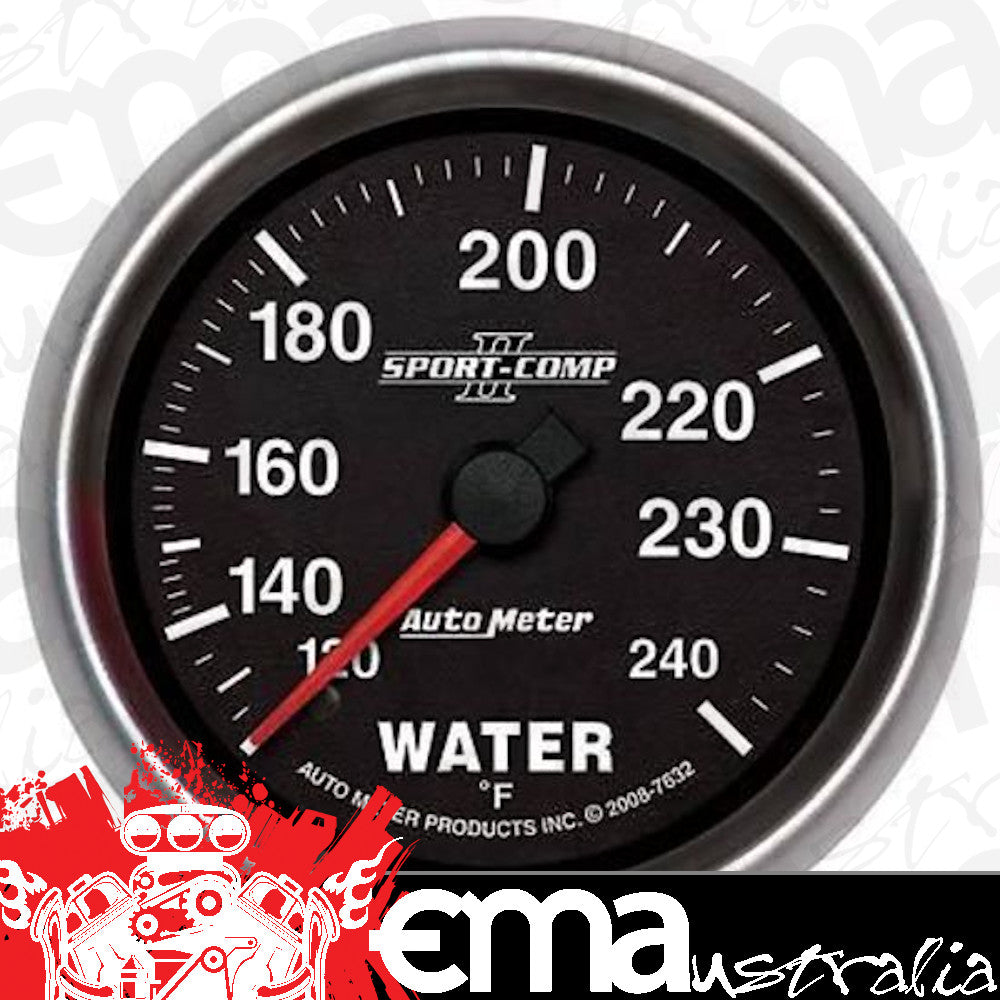 AutoMeter AU7632 Sport-Comp 2-5/8" Mech Water Temp Gauge 120-240¶øF