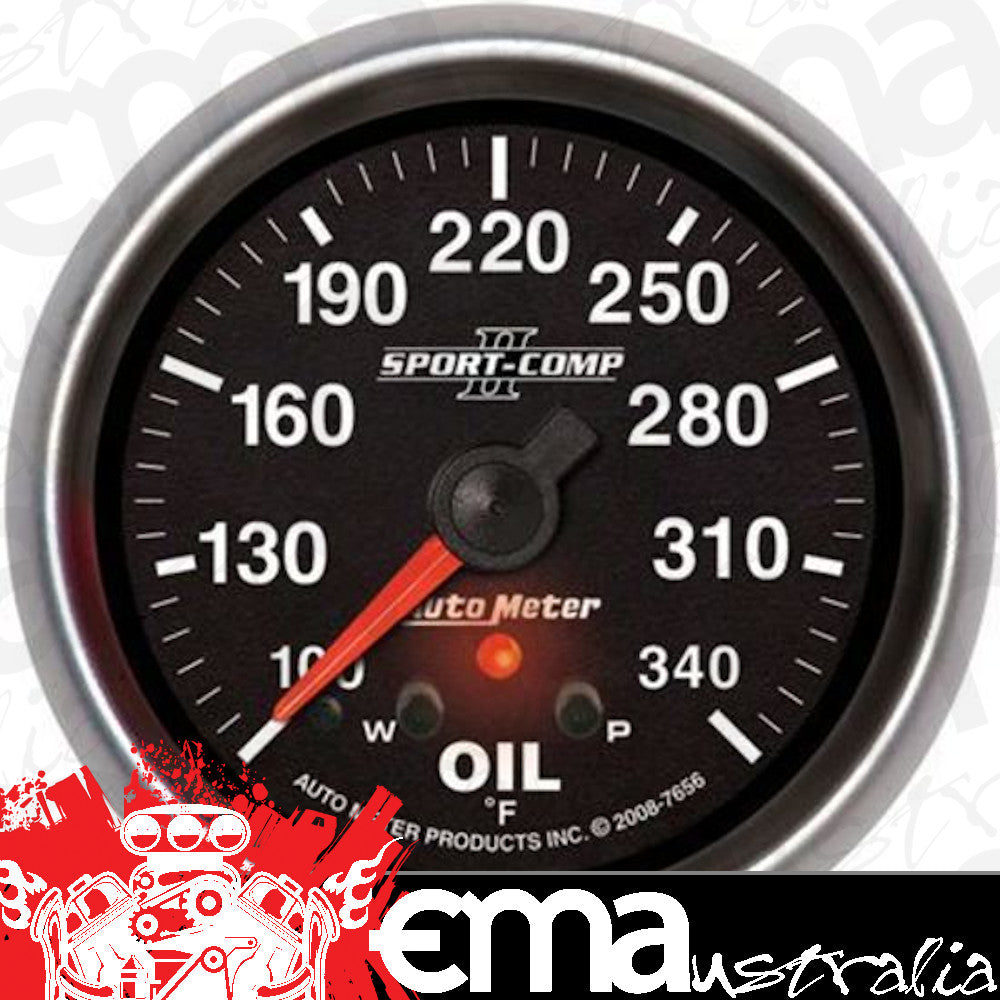 AutoMeter 7656 2-5/8" OIL TEMPERATURE, 100-340 F, SPORT-COMP II