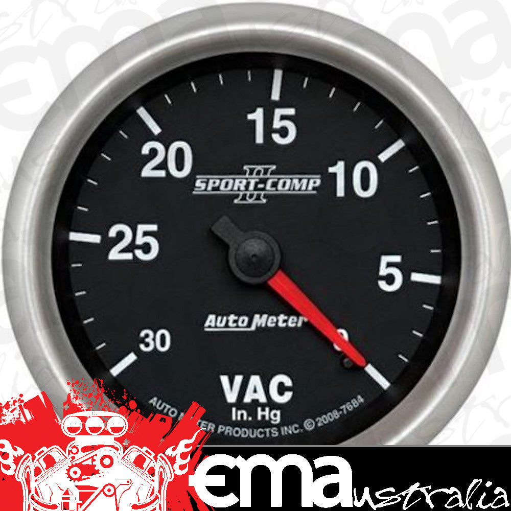 AutoMeter 7684 2-5/8" VACUUM, 0-30 IN HG, SPORT-COMP II