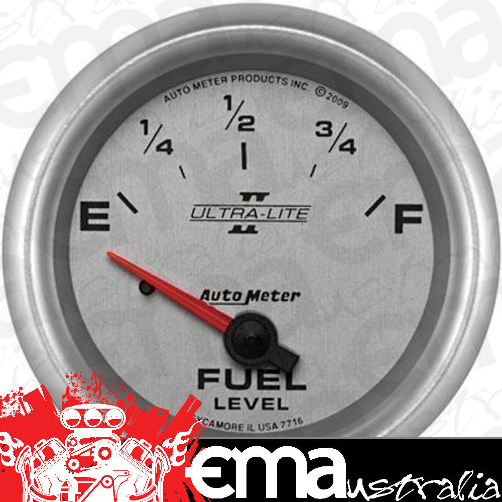 AutoMeter 7716 2-5/8" FUEL LEVEL, 240-33 Ohm, SSE, ULTRA-LITE II