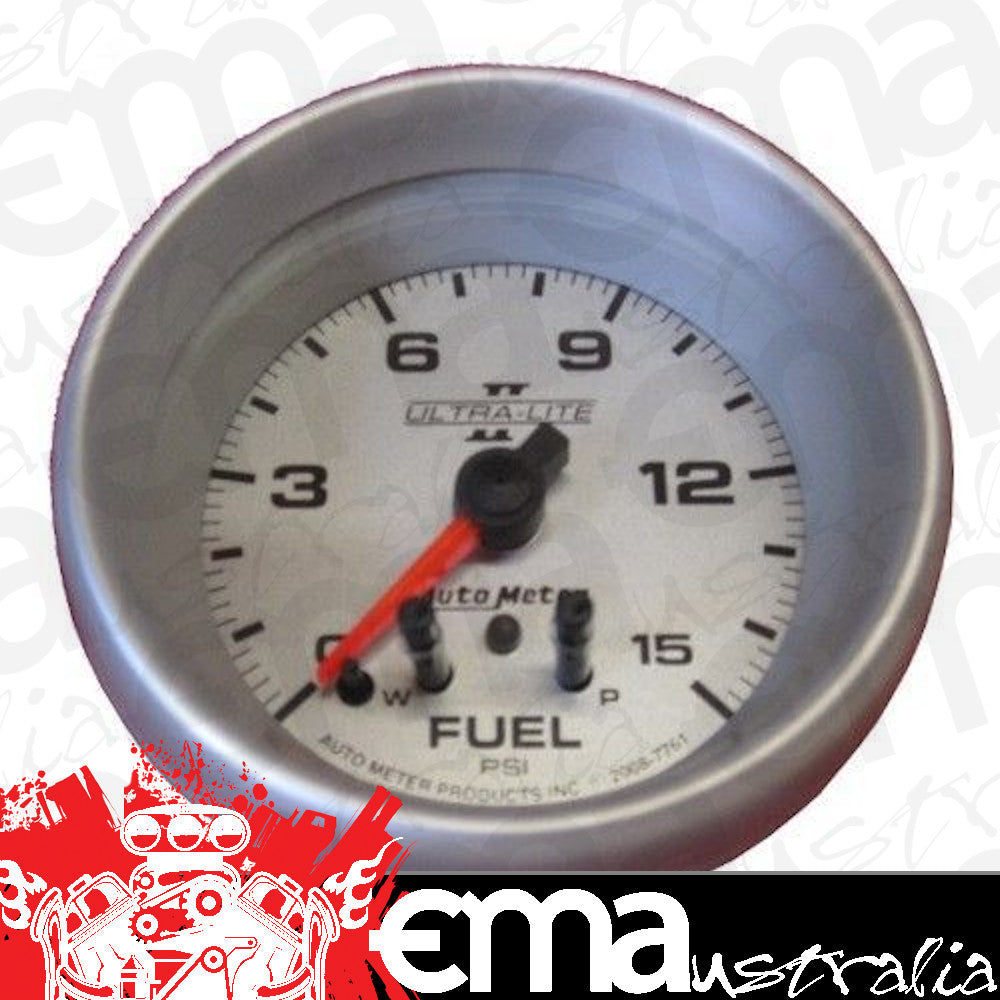 AutoMeter 7761 2-5/8" FUEL PRESSURE, 0-15 PSI, ULTRA-LITE II