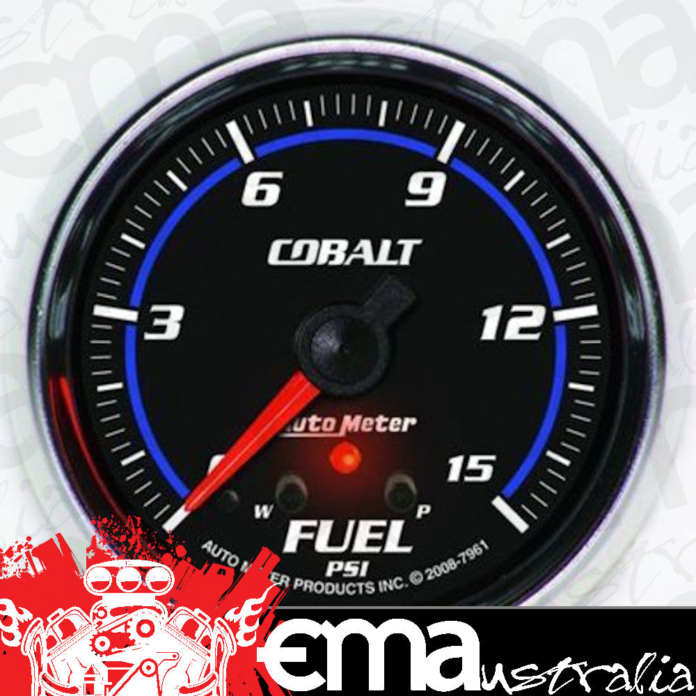 AutoMeter AU7961 Gauge Cobalt Fuel Pressure 0-15 PSI 2 5/8 In. Analog Elecal