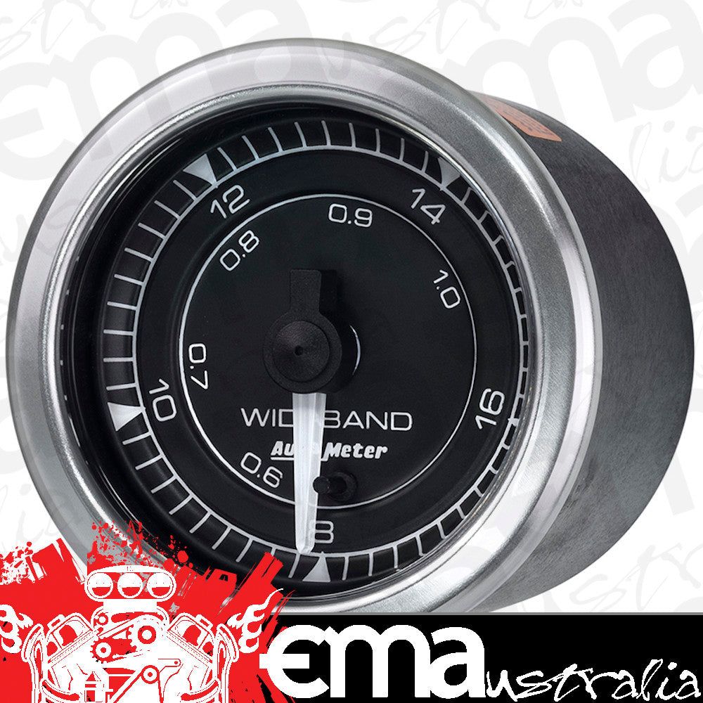 AutoMeter AU8170 Chrono Air/Fuel Ratio Gauge 2-1/16" Black Dial Full Sweep Elec Analog 8:1-18:1