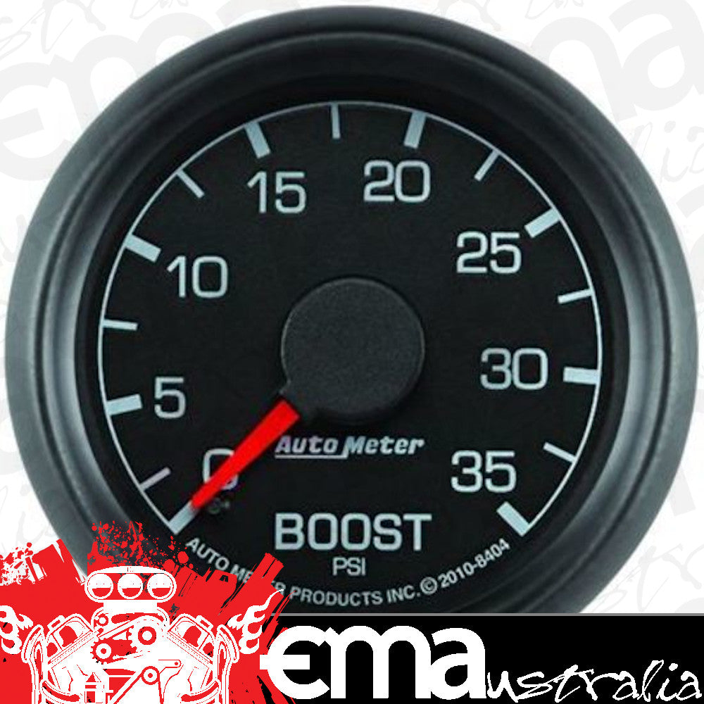 AutoMeter AU8404 Gauge Boost Pressure 0-35 PSI 2-1/16" Analog Mech Black Face 10 Ft. Nylon Tubing
