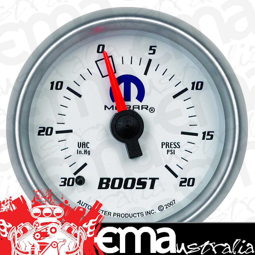 AutoMeter 880026 2-1/16" BOOST/VACUUM, 30 IN HG/20 PSI, MOPAR
