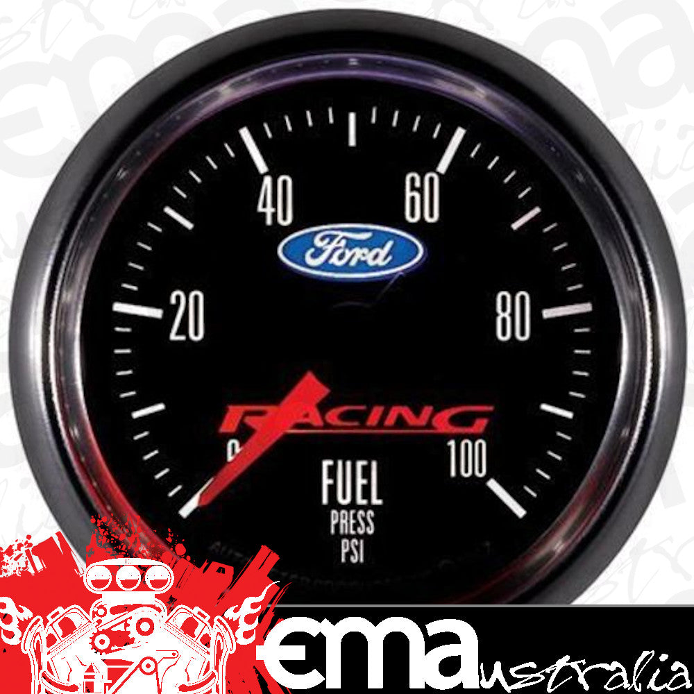 AutoMeter 880080 GAUGE, FUEL PRESS, 2 1/16", 100PSI, DIGITAL STEPPER MOTOR, FORD RACING