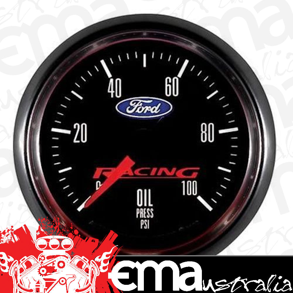 AutoMeter AU880085 Ford Racing 2-1/16" Elec Oil Pressure Gauge 0-100 PSI