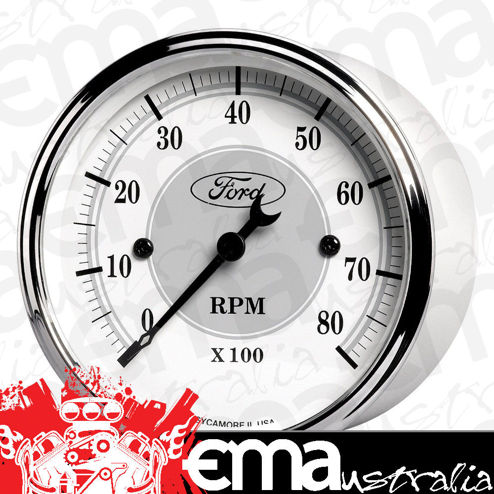 AutoMeter AU880088 Ford Racing 3-1/8" Tachometer Elec In-Dash 0-8000 RPM