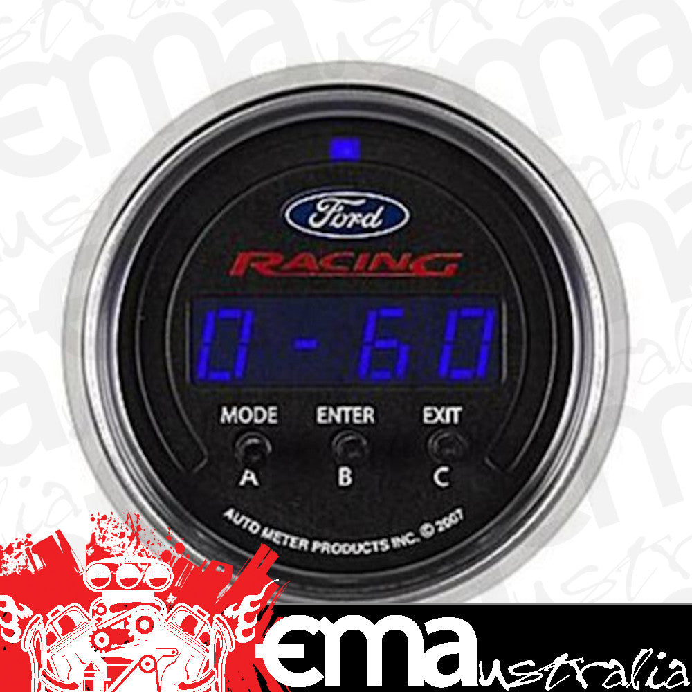 AutoMeter AU880089 D-Pic Gauge Ford Racing Digital D-Pic Gauge 2-1/16" -2G - +2G Led Digital Display Full Sweep