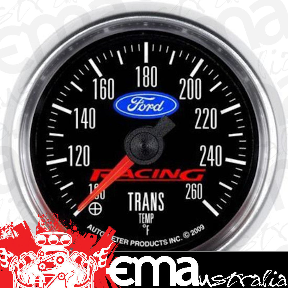 AutoMeter AU880314 Ford Racing Analog Transmission Temperature 100-260???? F 2-1/16" Black Face